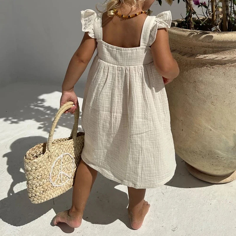 Cotton Zou Cloth Cute Loose A- Line Skirt